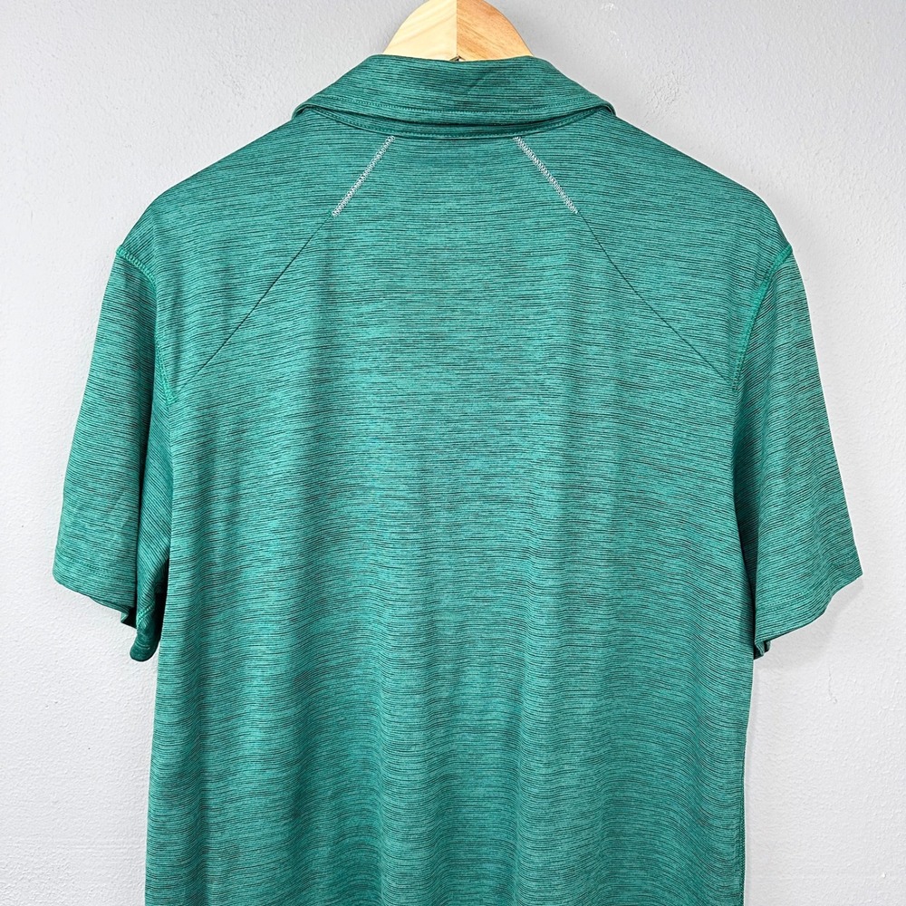 Stio Polo Shirt Mens Size L Green Space Dye Performance Knit Short Sleeve - Picture 9 of 9